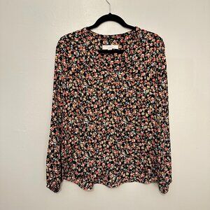 [Loft] Women's Top Floral Print Longsleeve